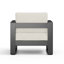 CHAISE CLUB MAYA BAY MP1, FINITION NOIRE AVEC COUSSIN BEIGE