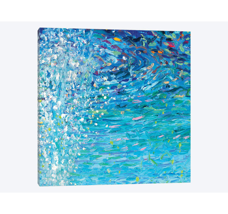 « bm 022 » par iris scott abstracts, impression sur toile, H 18 po x l 18 po x P 1,5 po, Toile avec cadre noir, Pas de tapis