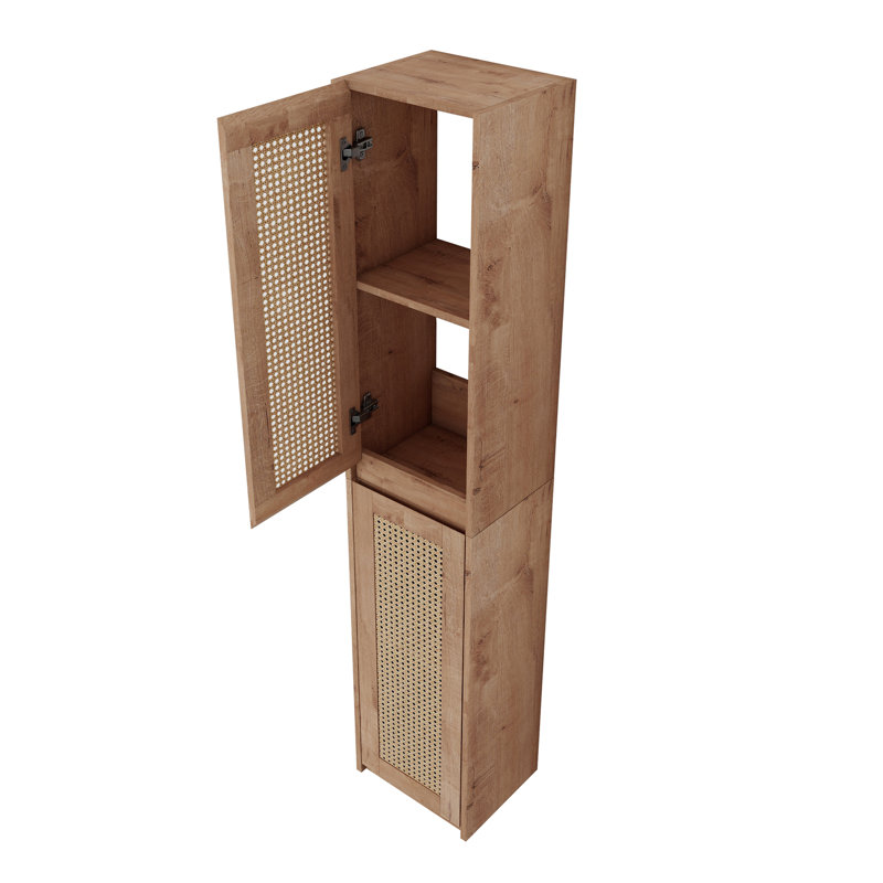 Armoire latérale de salle de bain 24 po, portes à fermeture douce, conception à fixation flottante