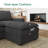 Abramson U-Shaped Corduroy Upholstered Sectional Comfy Cloud Couch-1958189916