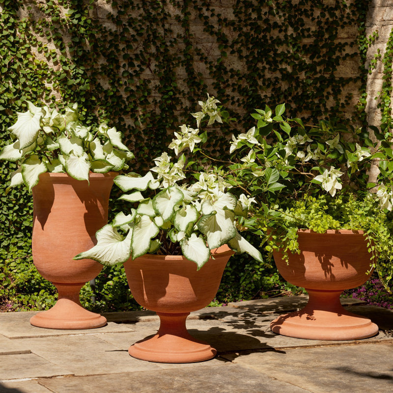 Vase Villa Calice - Terre cuite, H 19 po x l 12 po x P 12 po