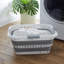 Simplify Collapsible Laundry Basket in White/Grey