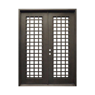 Castellan Grid Iron and Glass Door