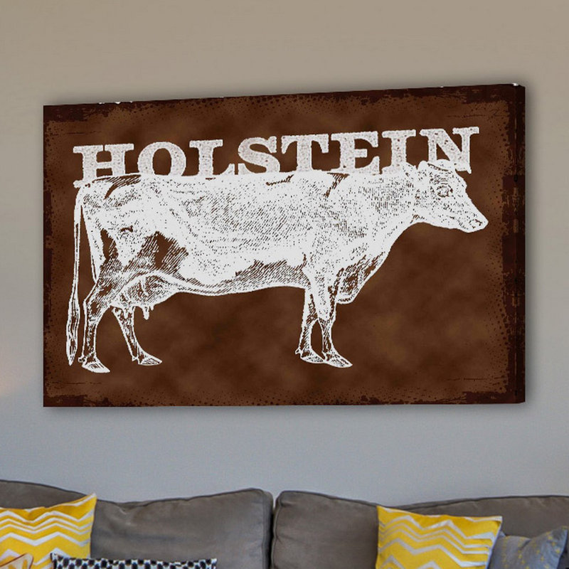 Cows Holstein - Wrapped Canvas Print, 61 cm H x 91 cm W x 3.81 cm D