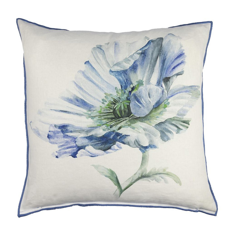 Coquelicot Decorative Pillow, Delft