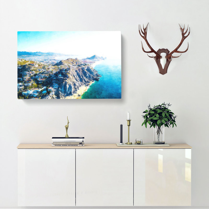 Cabo San Lucas Skyline In Mexico - Wrapped Canvas Painting, 40cm H x 60cm W x 3cm D