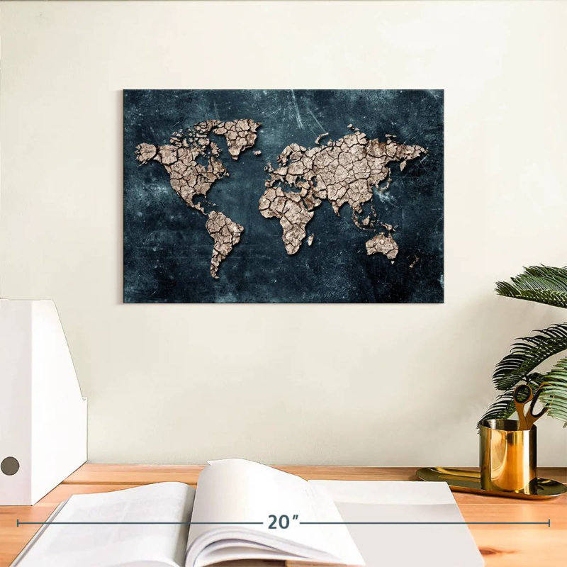 Carte du monde Aliaz, H 8 po x l 12 po
