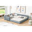 Ensemble de lit plateforme tapissier avec grand et simple TG