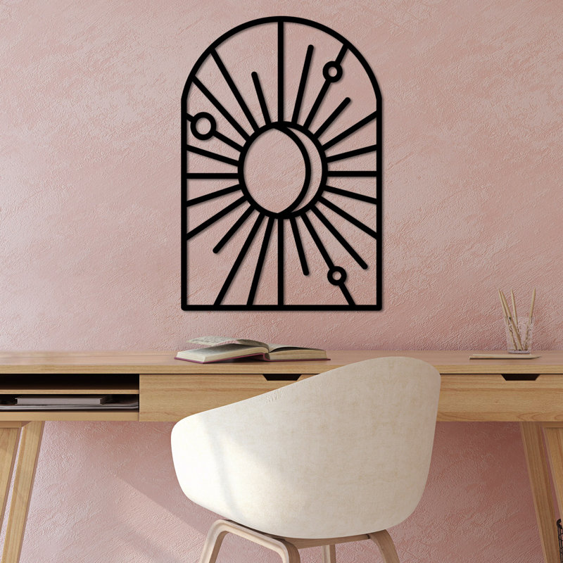 Stylish Decorative Metal Wall Accessory, Black Finish, 27.6 x 18.5 inches | 100% Metal Construction, Thickness: 0.06 inches | Easy Wall-Mount Design, Perfect for Home Décor & Modern Spaces, Lightweight at 1.98 lbs