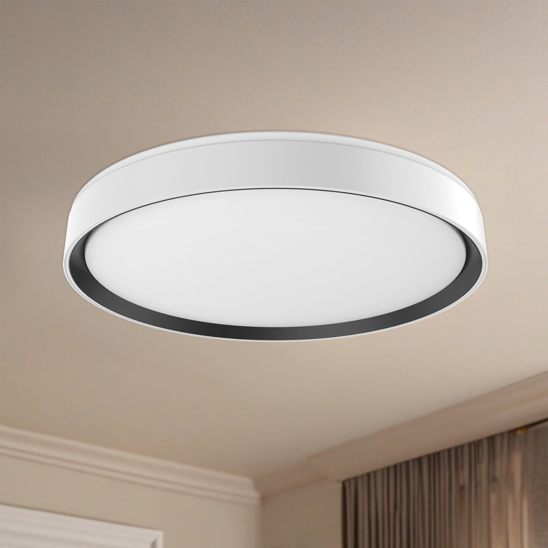 Essex 1 - Light LED Flush Mount, White/Gold