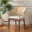 Fauteuil moderne rembourré avec coussin brun Bungalo