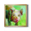 «Colorful Quirky Pig», peinture sur toile encadrée-1187901981-1187901983
