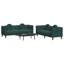  Sofa Set Dark Green Velvet (100% Polyester), Plywood, Solid Wood-1122142070
