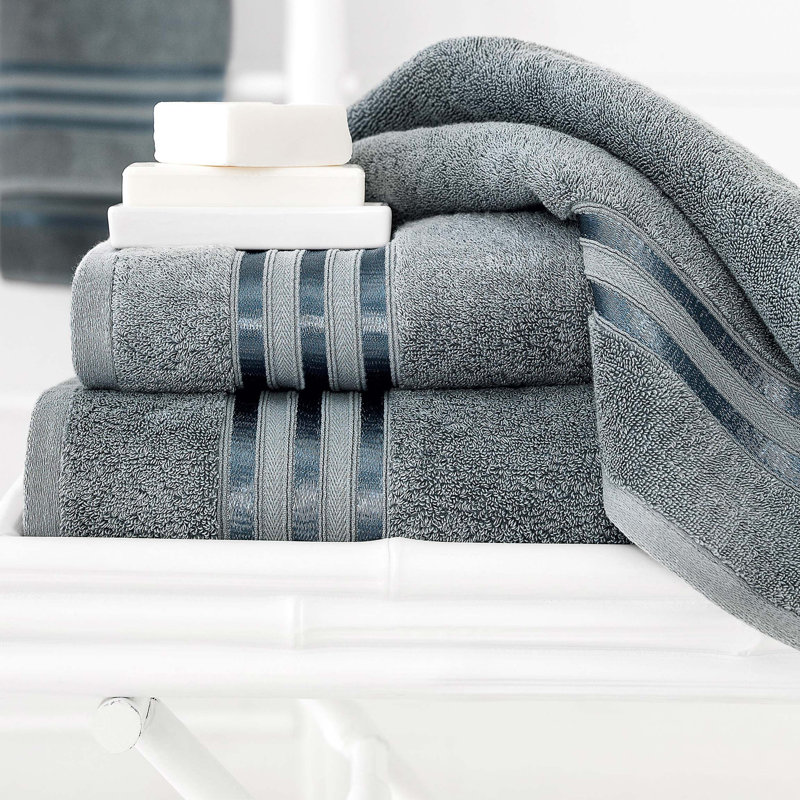 Arcadia Hand Towel, Gray/Blue