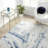 Abani Skelton Collection ATL180B Abstract Grey Blue Area Rug-633772781