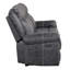 Canapé électrique à 3 places de 85 po Zubaida, microfibre polie gris foncé