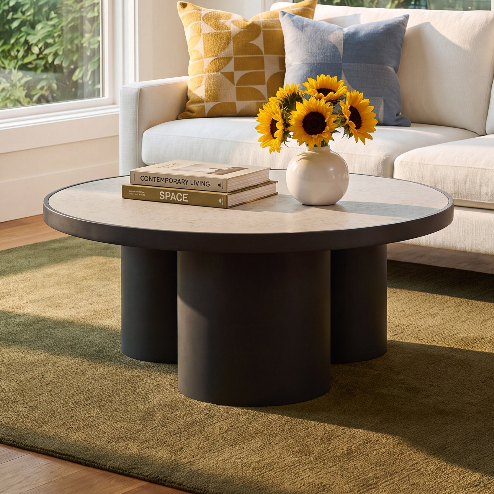 36" Mirrored Glass Coffee Table