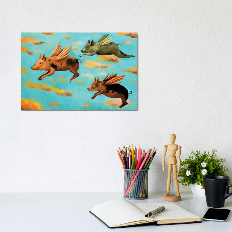 Bear Dreams by Peter Coskun - Floater Frame Gallery-Wrapped Canvas Giclée on Canvas, Wrapped Canvas, 20.32 cm H x 30.48 cm W