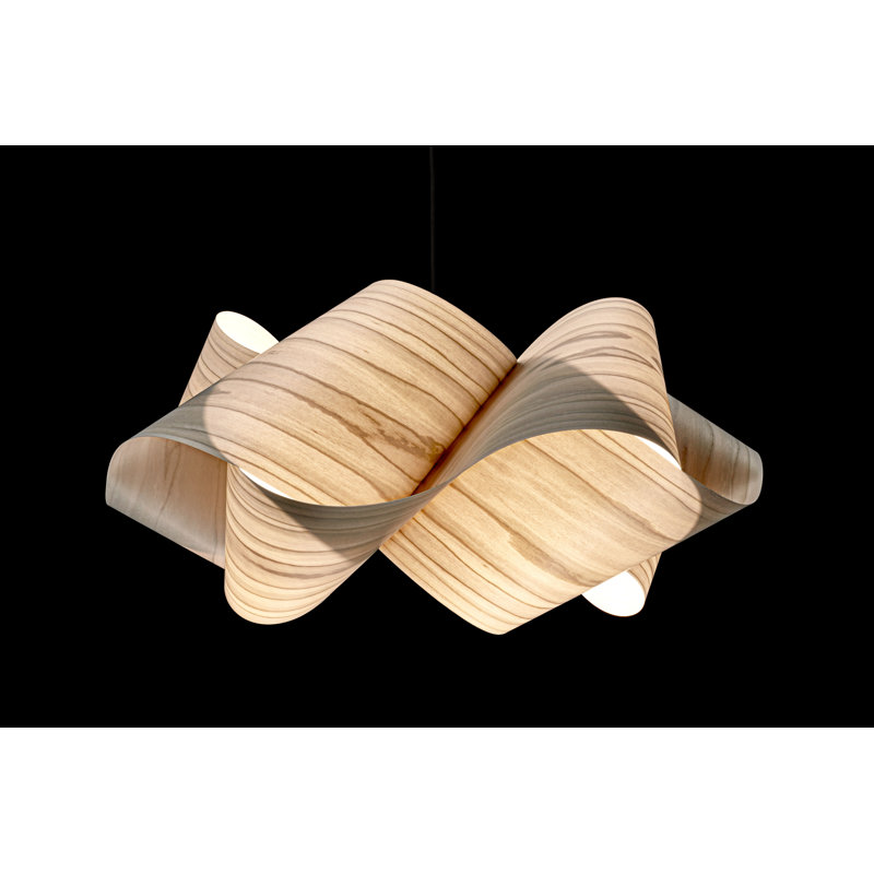 Swirl 1 - Light Pendant, Gray, Matte Black, E26