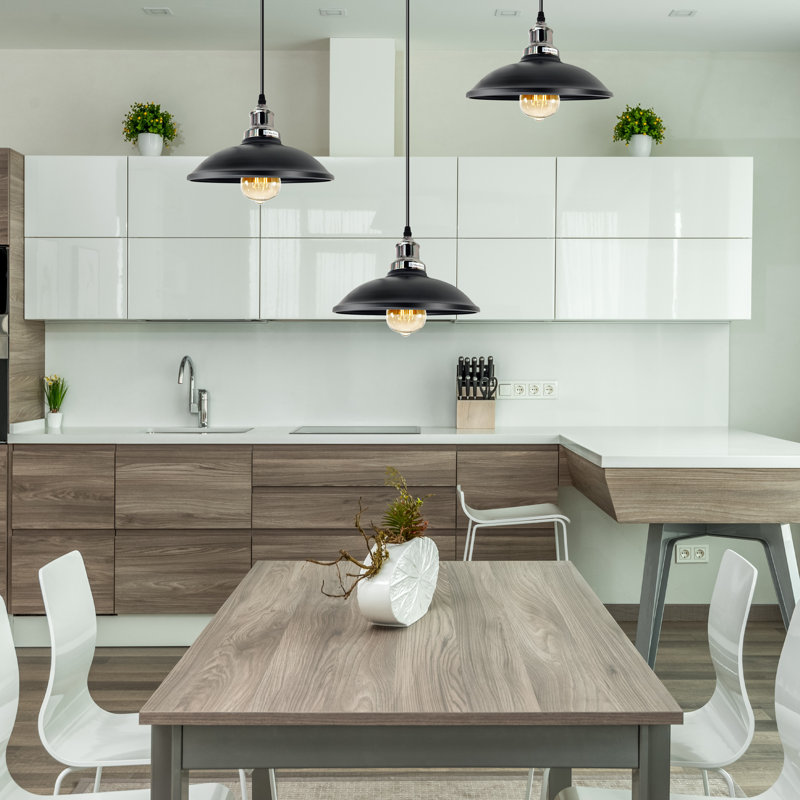 Garr 3 - Light Kitchen Island Pendant, Yes, Black