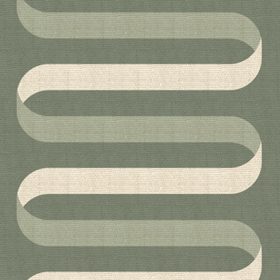 Folding Ribbon - Thyme Green Wallpaper