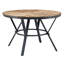 Élégante table d'intérieur avec pieds en bouleau et en métal