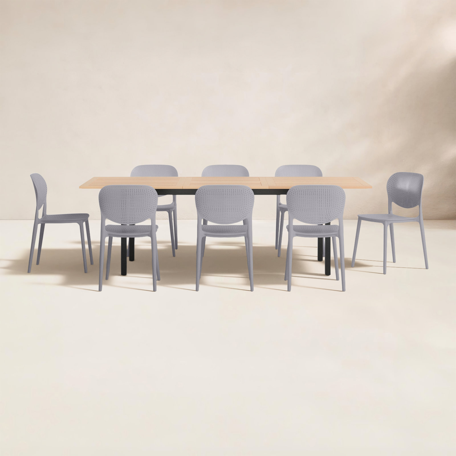 Anautica 71" Eucalyptus Patio Dining Set