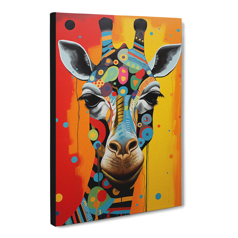 Giraffe Constructivism No.2 - Wrapped Canvas, 50cm H x 35cm W x 3cm D