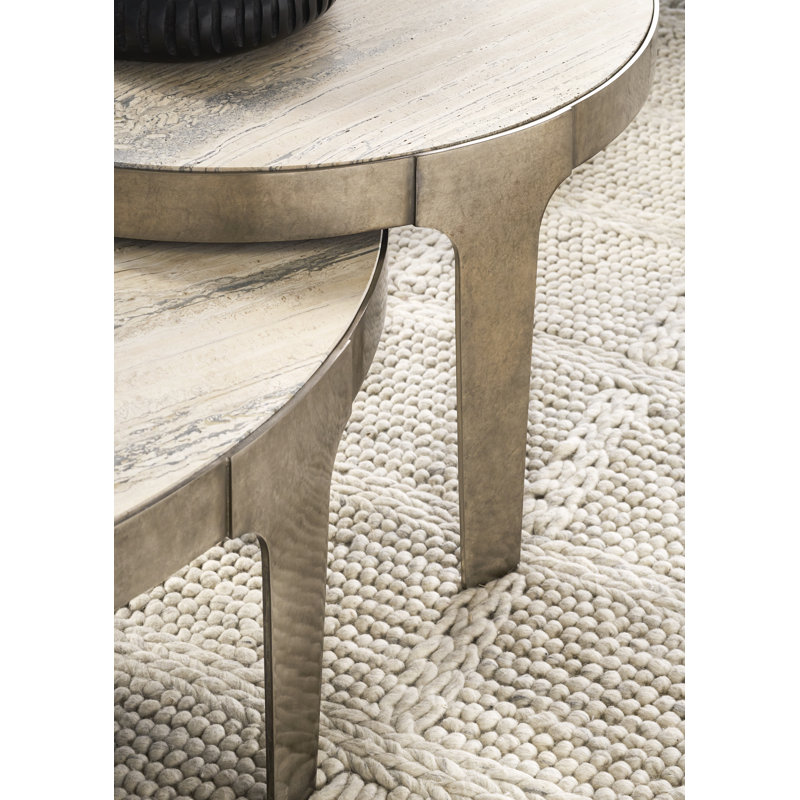 Noa Stone Coffee Table, 18" H x 36" W x 36" D