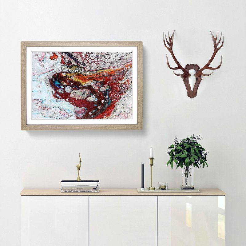 Infinite Love in Abstract - Framed Print, Oak, 40cm H x 60cm W x 2cm D