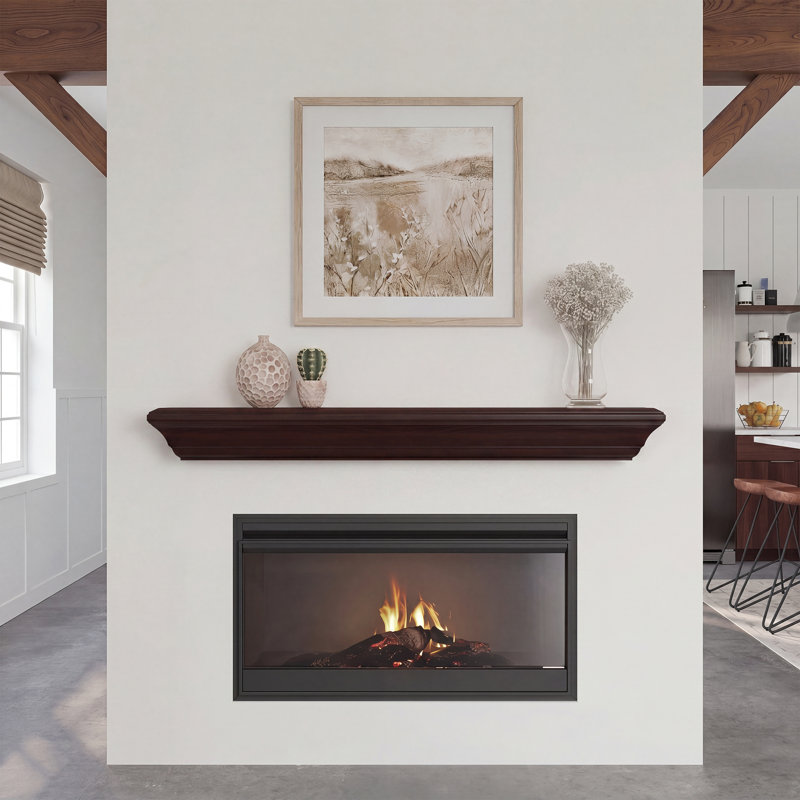 Fireplace Mantel, 60", Brown