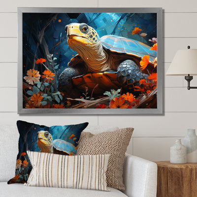 " Turtles Journey Floral Collage "
