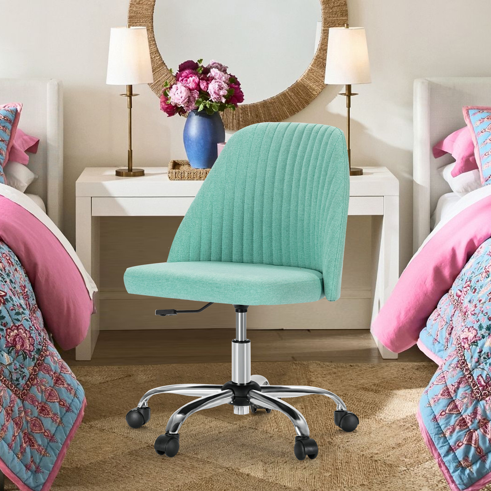 Office Chair with Wheels, Green