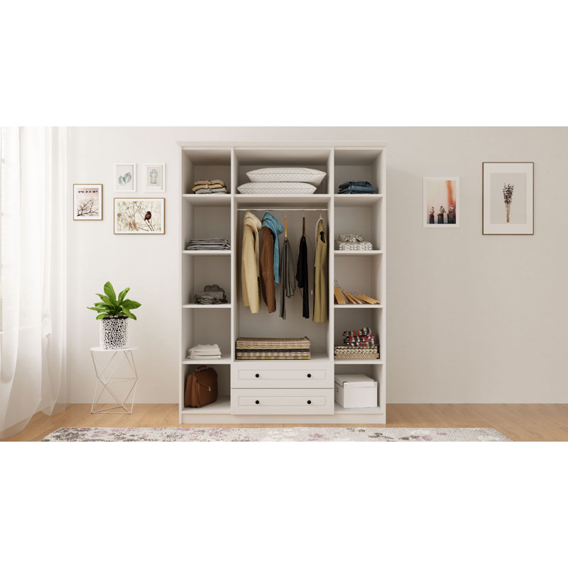 Kaylah 4 Door Manufactured Wood Wardrobe