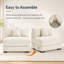 Canapé d'angle modulaire Cloud surdimensionné de 432 cm (170 pouces), velours côtelé de qualité supérieure, accoudoirs extra-épais, coussins à haute résilience, 12 coussins décoratifs, design ergonomique, montage facile, couleur crème-1535994104