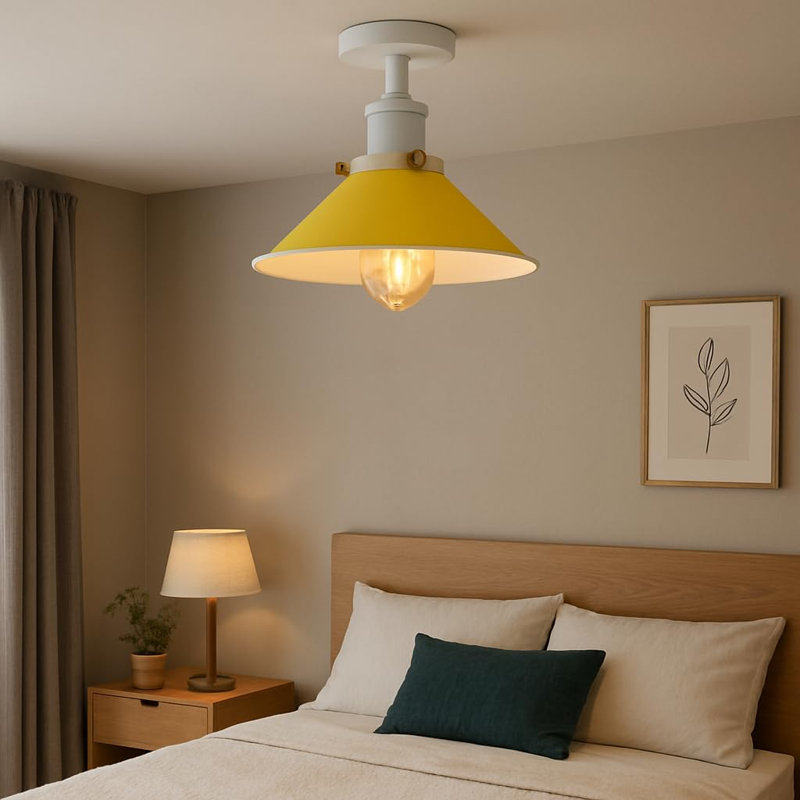 Semi Flush Mount, Yellow
