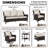 10-Piece Outdoor PE Wicker Patio Conversation Set with Firepit Table and Beige Cushions-551111709