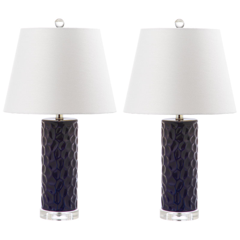 Thora Ceramic Table Lamp, Navy