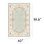 Tapis rectangulaire unique de conception unique 5 pi 3 po x 7 pi 7 po Faymon