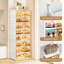  Armoire de rangement à chaussures pliable à 10 niveaux avec portes magnétiques pour vestibule blanc-479071209