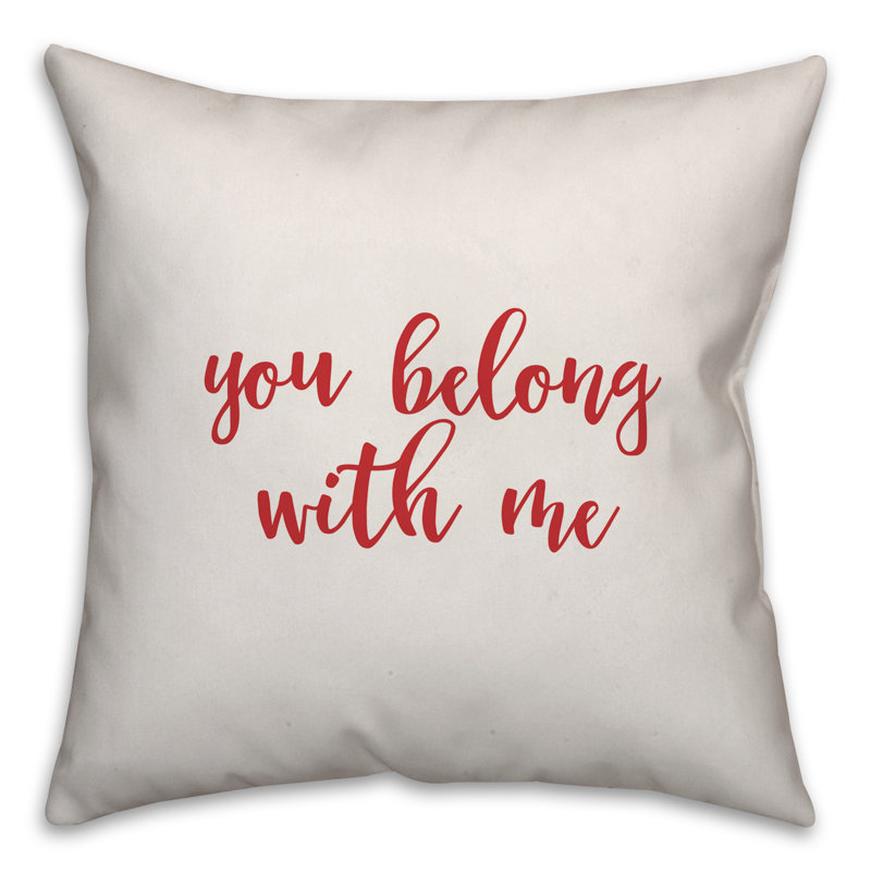  Coussin You Youong with Me, Blanc / rouge, Housse de coussin