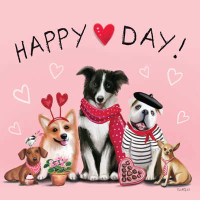 Puppy Love Happy Valentines Day I