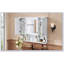 Armoire à pharmacie murale 35 po x 28 po avec miroir et tablettes ouvertes, solution de rangement moderne pour la maison-696440442