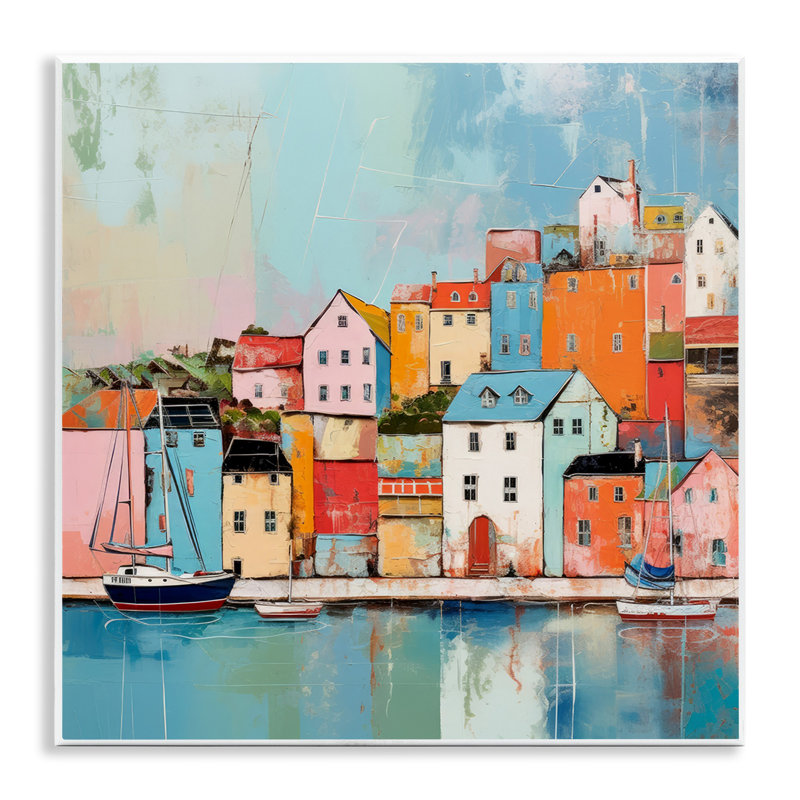«Seaside voisin», peinture sur bois par Irena Orlov