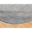 Tapis décoratif rond en gris noué à la main de conception unique 7 pi 10 po Cevdet