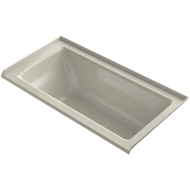 Archer 60" x 30" Drop-in Air Bathtub, Cachemire, Droite