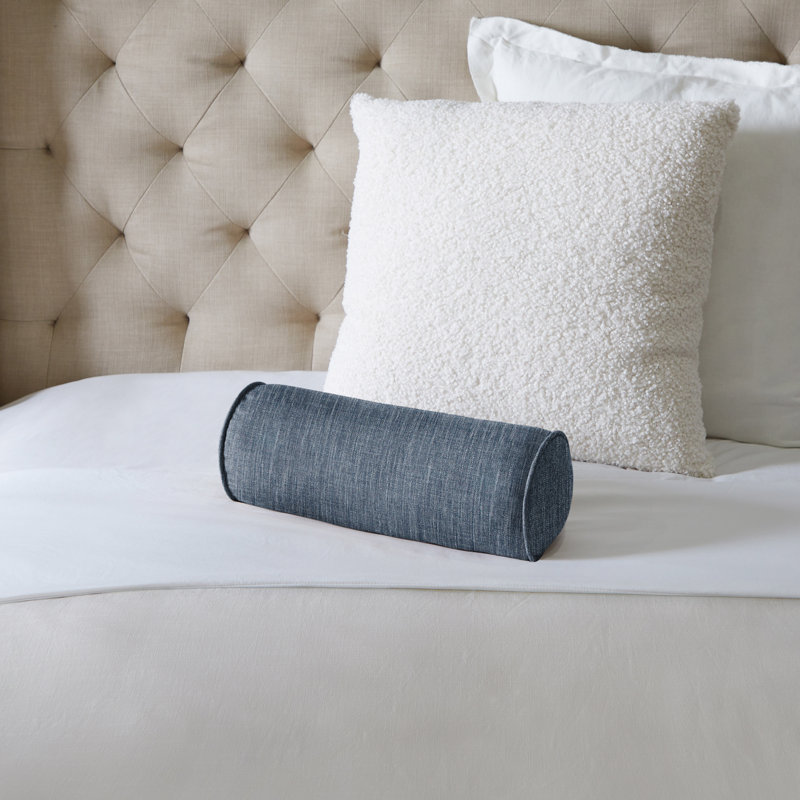 Outdoor Reversible Throw Pillow, Modern Blue, 6" H x 16" W
