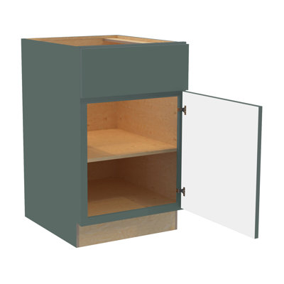 Gallery Express Briar Plywood Assembled 21 in W x 24 in D x 34.5 in H Base Kitchen Cabinet with Drawer Right in Meadow