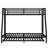 Twin Over Full Metal Bunk Bed With Trundle-739373136