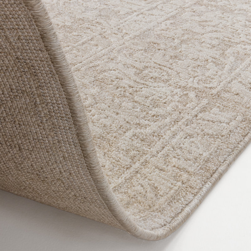 Melrose Floral Lace Pattern Polyester Area Rug - Modern Artistic Living & Bedroom, Rectangle 160 x 230 cm